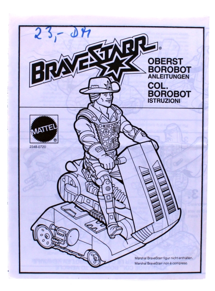Bravestarr Instructions (Gebrauchsanleitung) "Oberst Borobot (Col. Borobot)" von Mattel